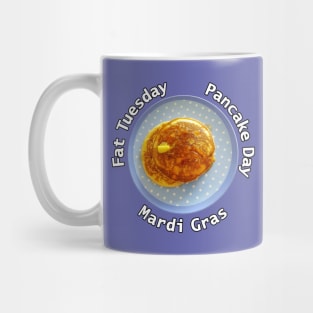 Pancake Day Mardi Gras Fat Tuesday Food Typography Mug